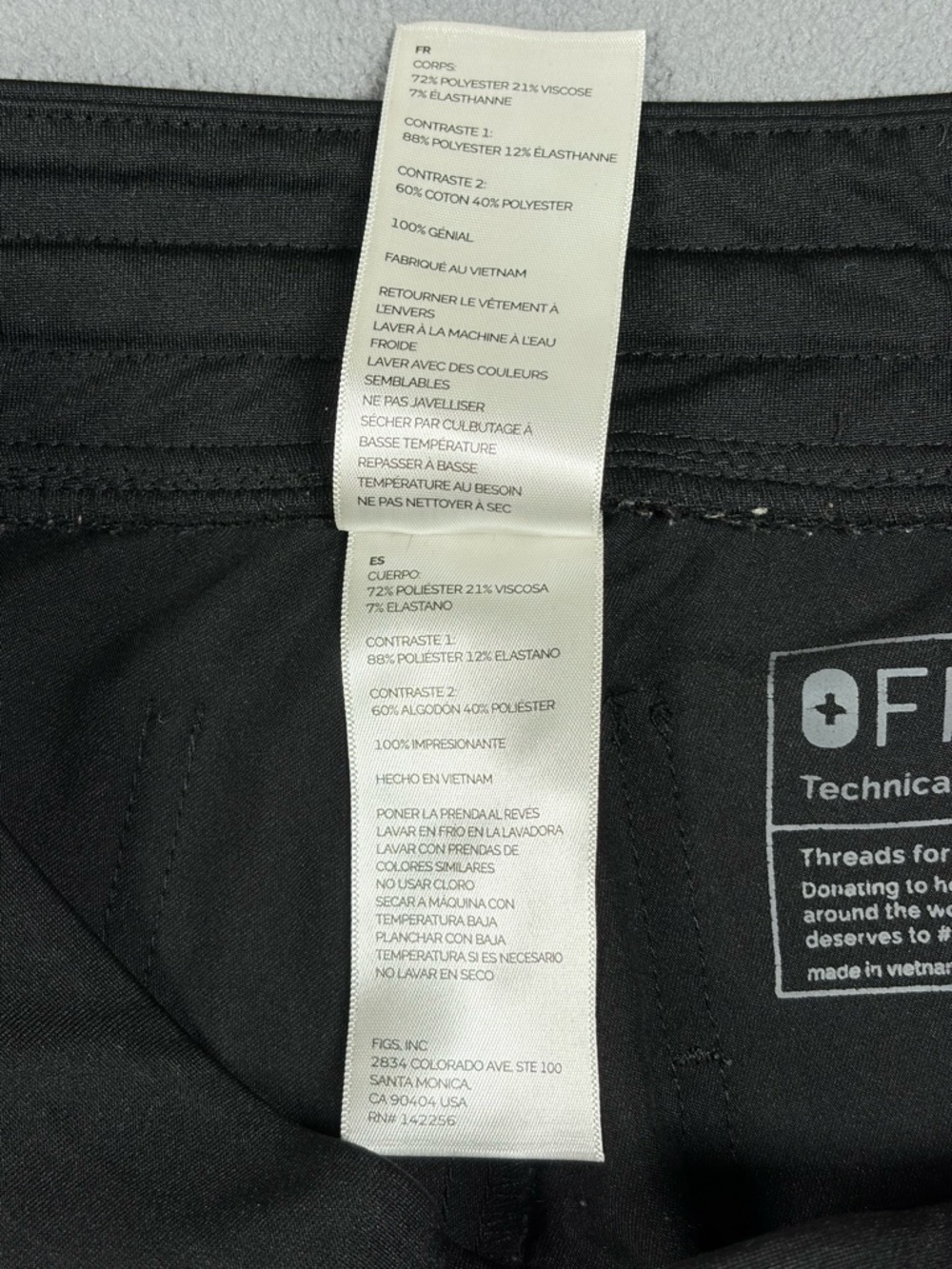 Figs Black Zamora Jogger Pants with Drawstring - Picture 8 of 9